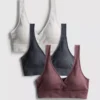 3 ks bezešvých braletek s výstřihem do V