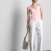 Top s výstřihem do V ve stylu babydoll