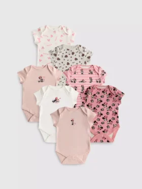 0–36 měsíců | 7 ks kraťasových body s motivem Minnie Mouse od Disneyho