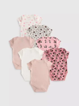 0–36 měsíců | 7 ks kraťasových body s motivem Minnie Mouse od Disneyho