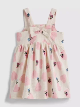 0–36 měsíců | texturované šaty s potiskem postaviček Minnie Mouse a Daisy Duck od Disneyho
