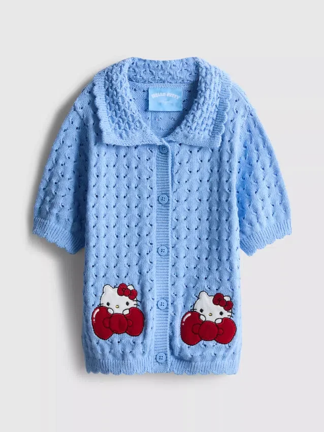 1,5–8 let | Kardigan s límečkem a krátkými rukávy Hello Kitty