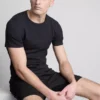 2 ks košil s krátkými rukávy a žebrovaným vzorem