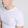 2 ks košil s krátkými rukávy a žebrovaným vzorem