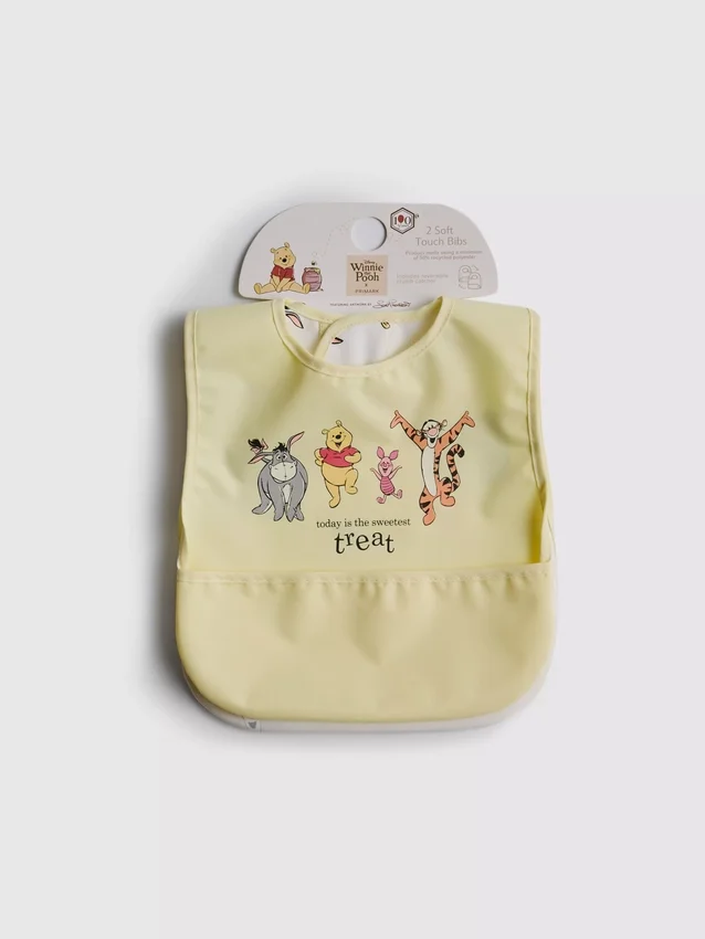 2 ks zavinovací bryndáky s motivem Medvídka Pú od Disneyho