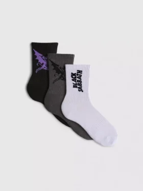 3 ks černých ponožek Sabbath