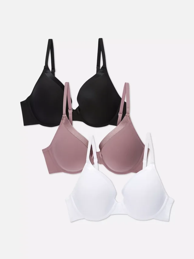 3-pack A-dd podprsenky s plnými košíčky typu T-shirt