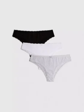 3ks balení bavlněných brazilských kalhotek