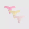 3ks krajkové tanga s bandeau střihem