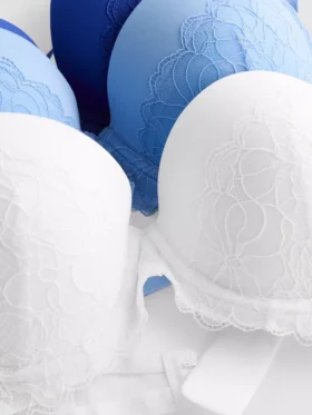 3ks krajkových push-up podprsenek A–E