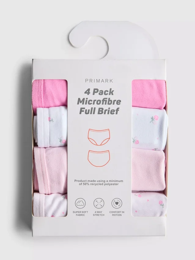 4 ks plných slipů z mikrovlákna