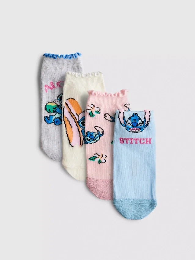 4-pack ponožky Disney Stitch v teniskách
