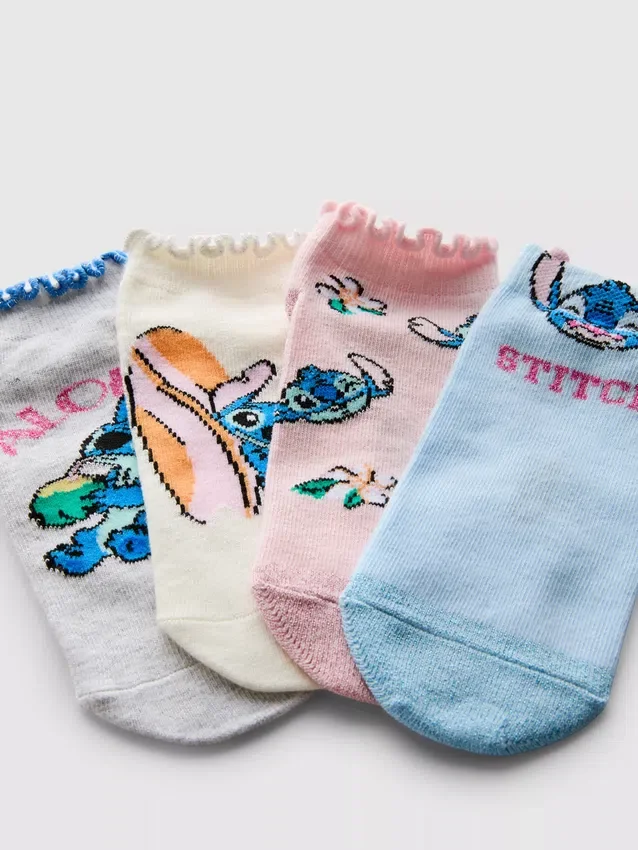 4-pack ponožky Disney Stitch v teniskách