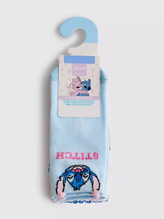 4-pack ponožky Disney Stitch v teniskách