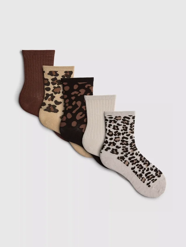 5pcs ponožky s zvířecím vzorem