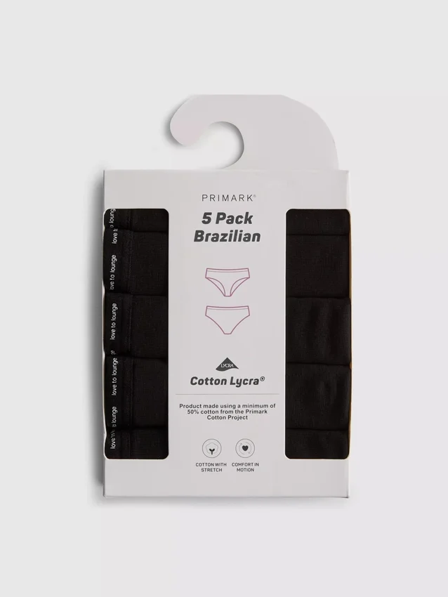 5pk Love to Lounge – brazilské kalhotky s vysokým podílem bavlny