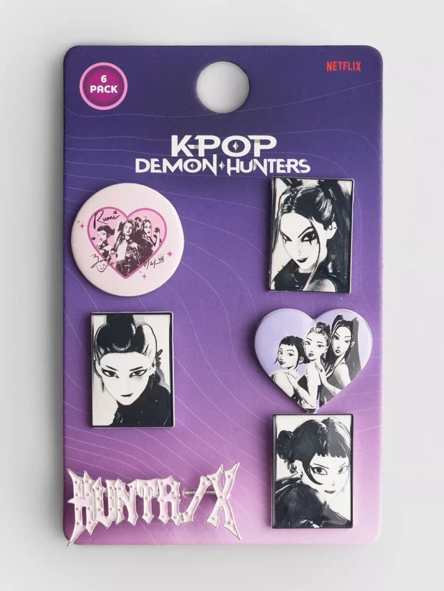 6ks odznaků K-pop Demon Hunters