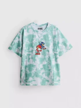 7–15 let | Košile s potiskem Sonic the Hedgehog v tie-dye stylu