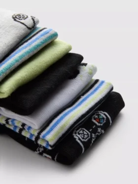 7pk herní ponožky s grafickými motivy v designu tenisek