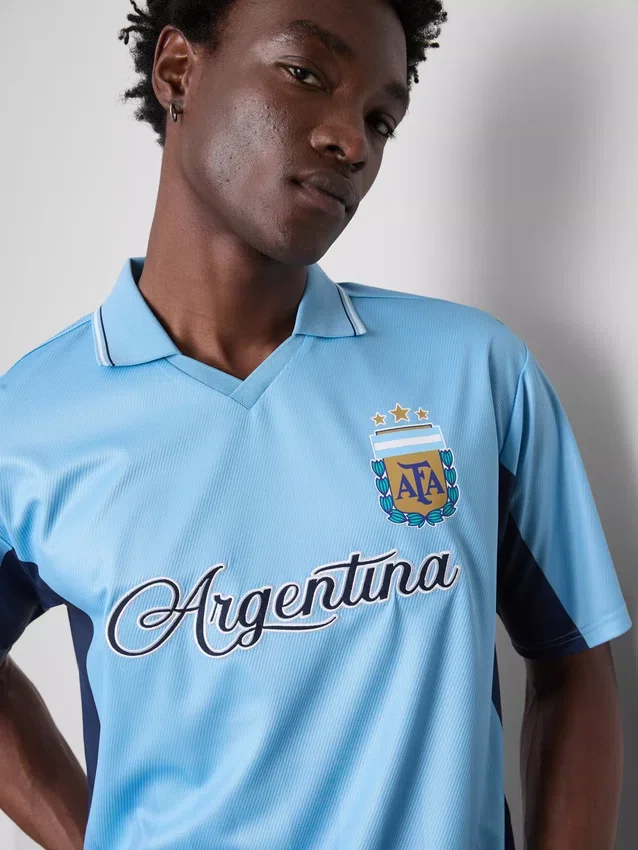 Argentinská síťovaná košile s krátkými rukávy