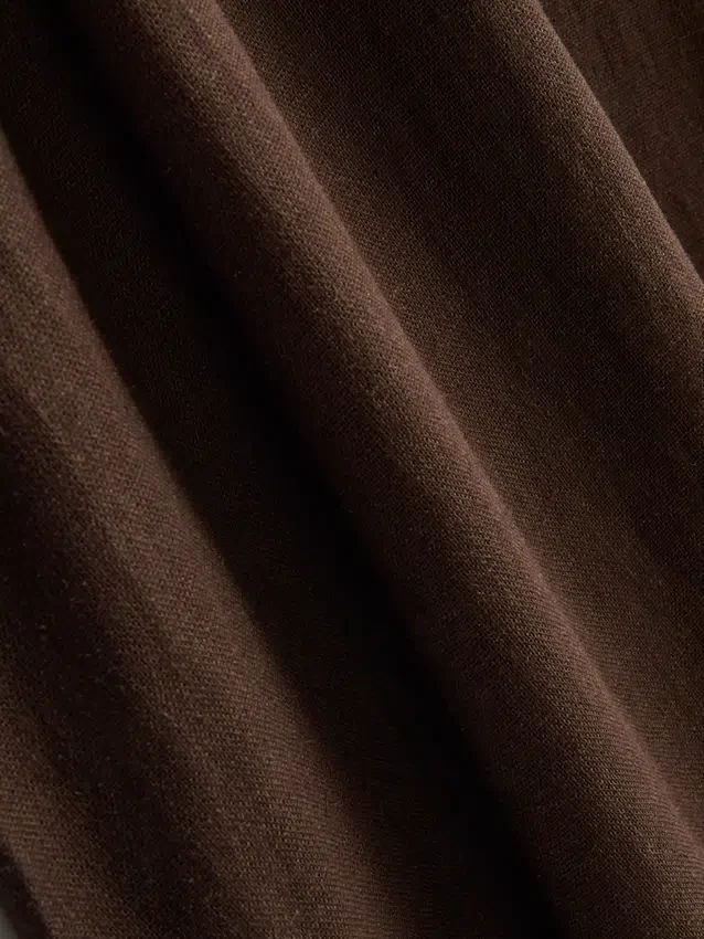 Šaty midi s volánky ze směsi lnu