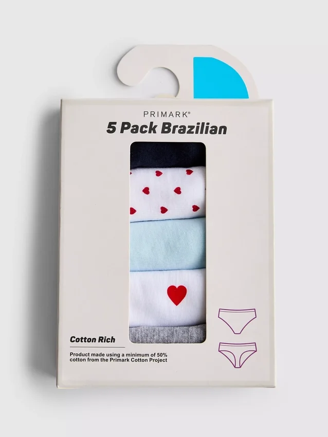 Balení 5 ks brazilských kalhotek pro každodenní nošení