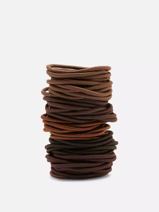 Balení 60 kusů silných elastických gumiček do vlasů