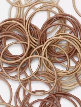 Balení 60 kusů silných elastických gumiček do vlasů