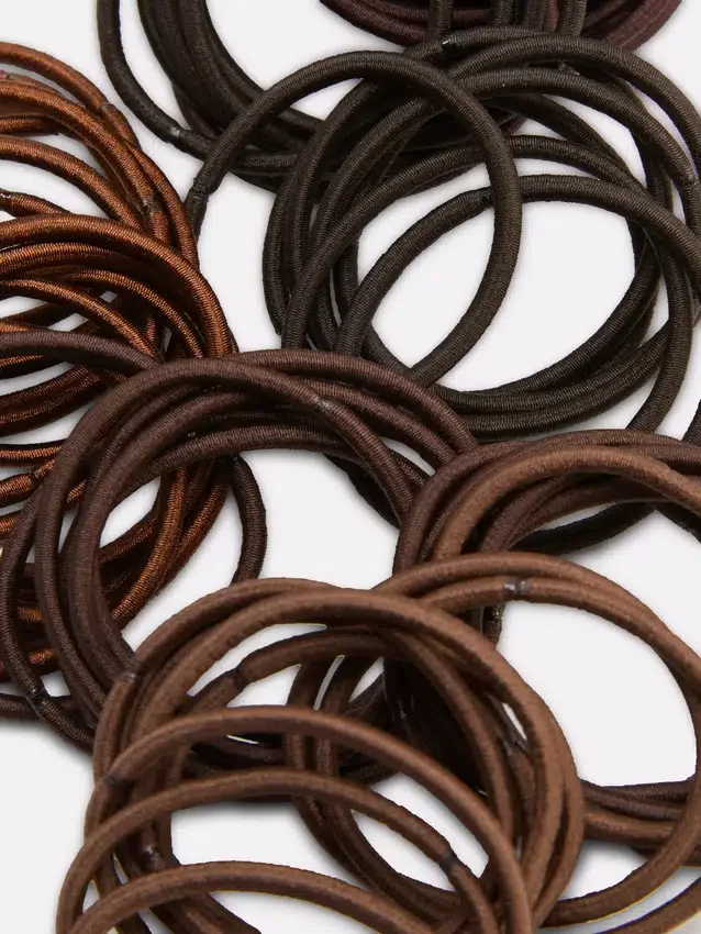 Balení 60 kusů silných elastických gumiček do vlasů
