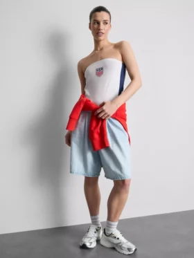 Bandeau top s motivem USA Soccer z materiálu s vysokým podílem bavlny