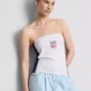 Bandeau top s motivem USA Soccer z materiálu s vysokým podílem bavlny