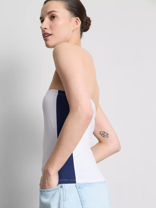 Bandeau top s motivem USA Soccer z materiálu s vysokým podílem bavlny