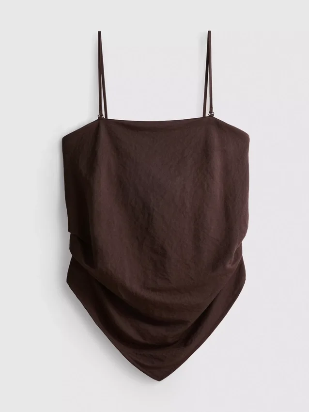 Bandeau top s volánkovým lemem
