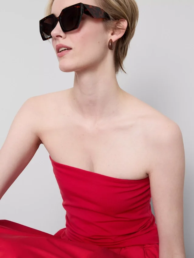 Bandeau top s vysokým podílem bavlny