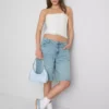 Bandeau z bavlněné směsi s krajkou