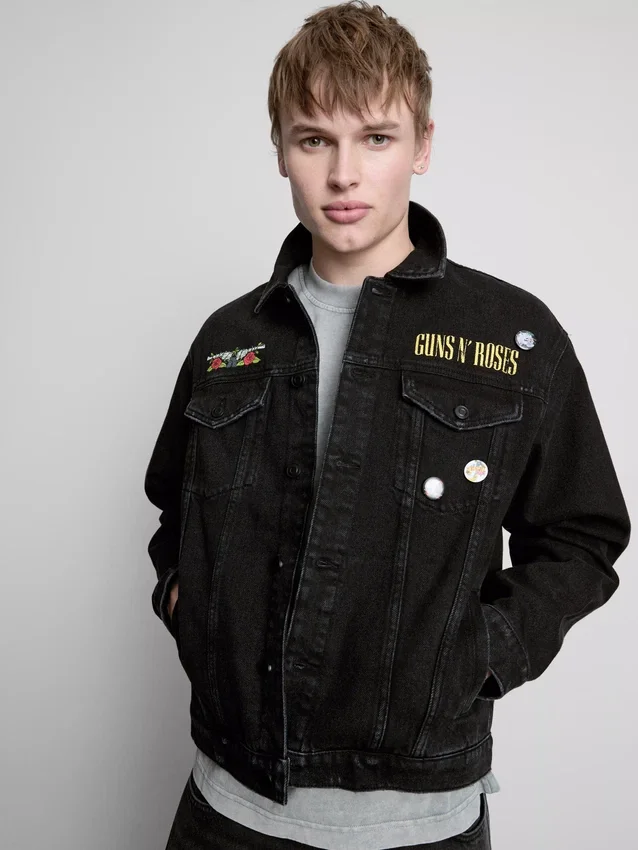 Bavlněná džínová bunda Guns N' Roses