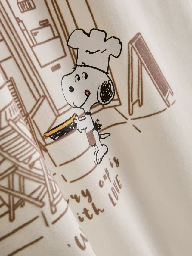 Bavlněná košile Peanuts Snoopy Cafe