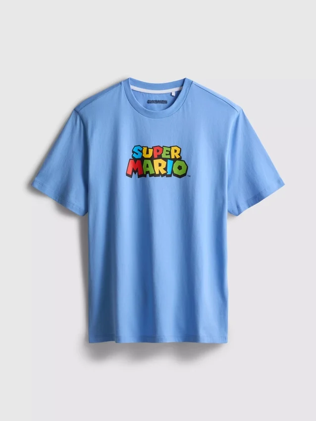 Bavlněná košile s potiskem Super Mario
