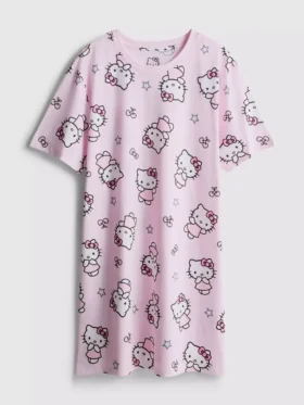 Bavlněná noční košile s potiskem Hello Kitty