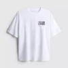 Bavlněné oversized tričko typu „boyfriend“ s potiskem