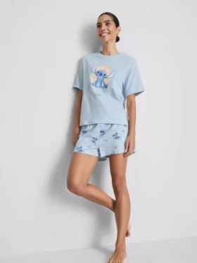 Bavlněné pyžama Disney Stitch s potiskem