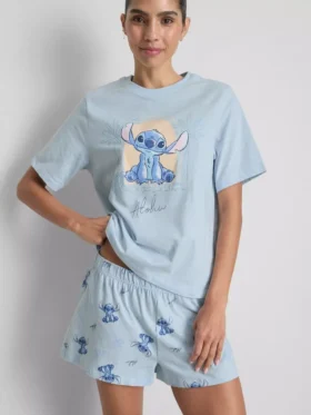 Bavlněné pyžama Disney Stitch s potiskem
