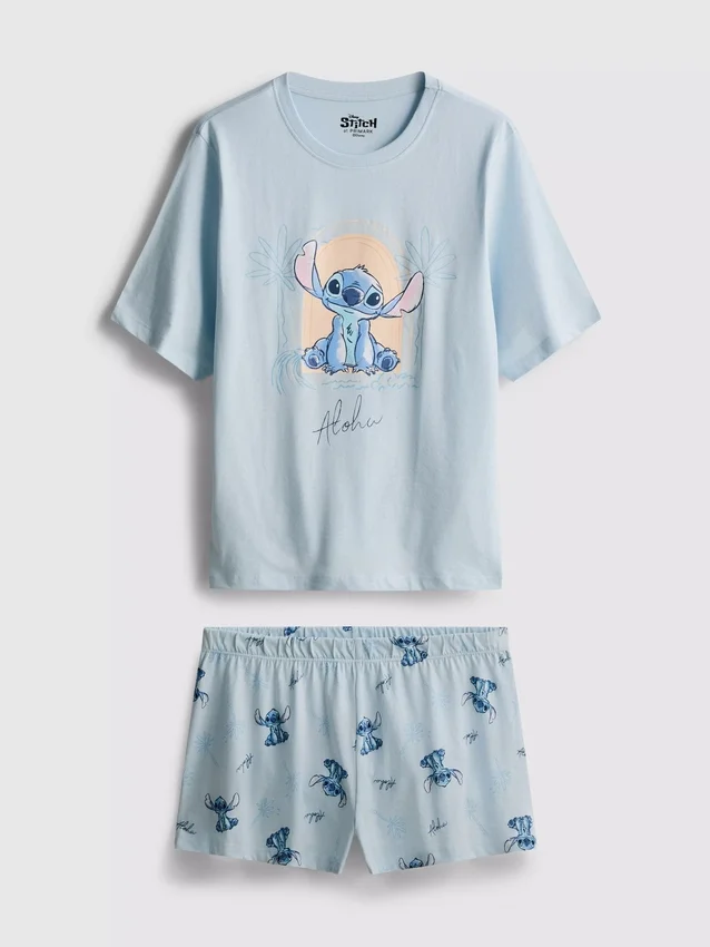 Bavlněné pyžama Disney Stitch s potiskem