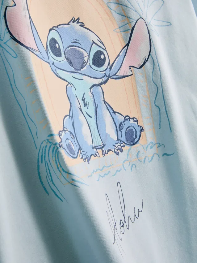 Bavlněné pyžama Disney Stitch s potiskem