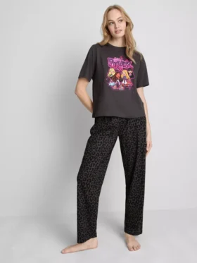 Bavlněné pyžamo Bratz s leopardím vzorem