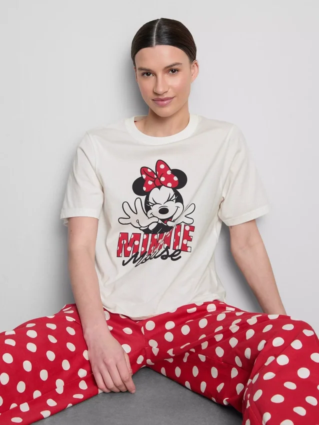 Bavlněné pyžamo s potiskem Minnie Mouse od Disneyho