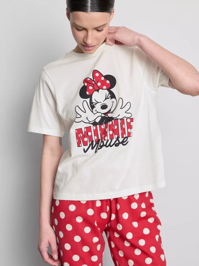 Bavlněné pyžamo s potiskem Minnie Mouse od Disneyho