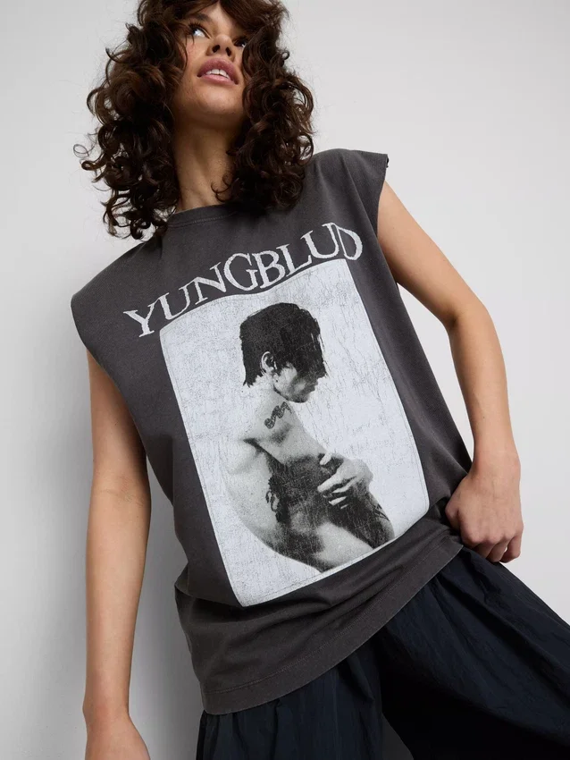 Bavlněné tílko s potiskem Yungblud