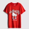 Bavlněné tričko Hello Kitty s volným střihem a motivem jahod