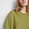 Bavlněné tričko s kulatým výstřihem a volným střihem